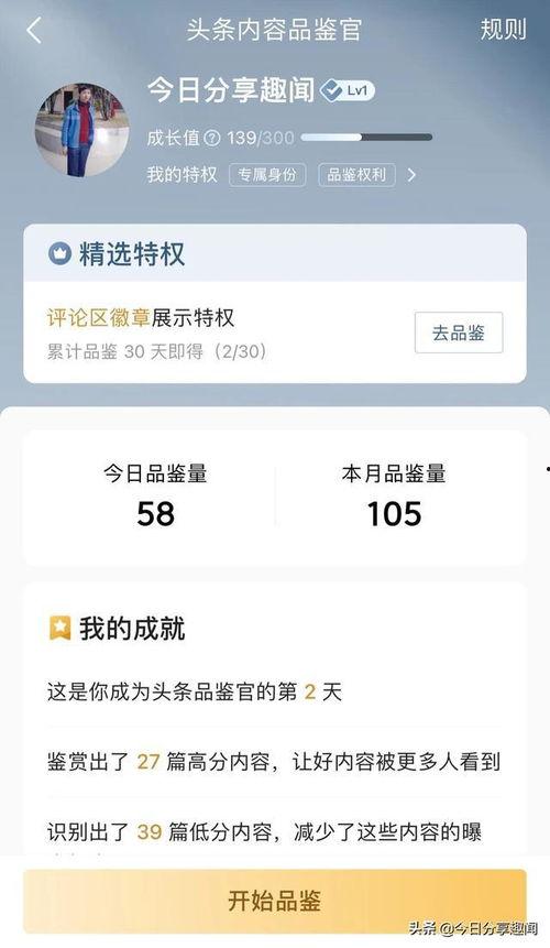 头条品鉴官积分,积分背后的精彩故事