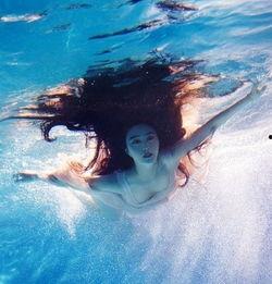 蓝色水著 网红写真,网红写真，光影交织的时尚盛宴